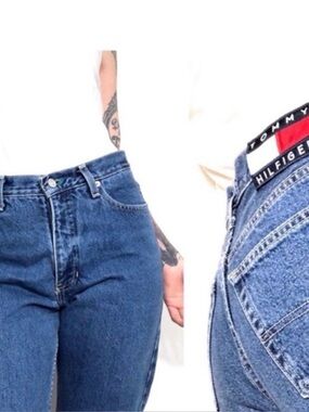 Vintage Tommy Hilfiger Jeans 90s High Rise Relaxed Straight Leg Y2K Dad Jeans